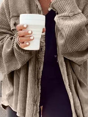 Amelia - Corduroy Button Jacket Up Top