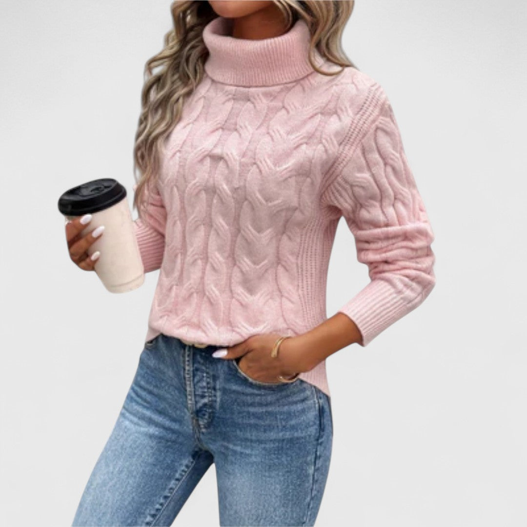 Amelia – Elegant Turtleneck Sweater in Knit