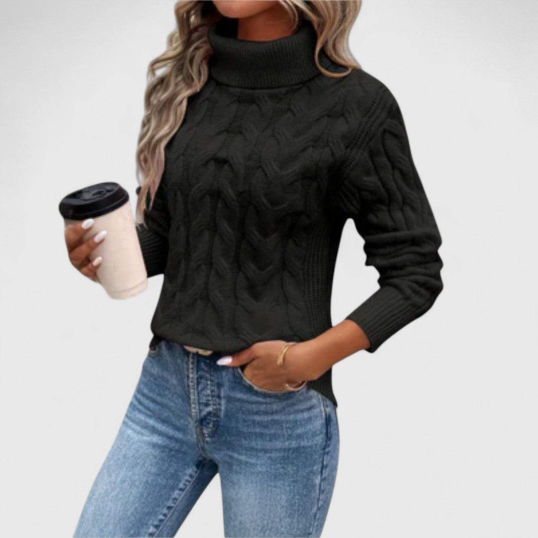 Amelia – Elegant Turtleneck Sweater in Knit