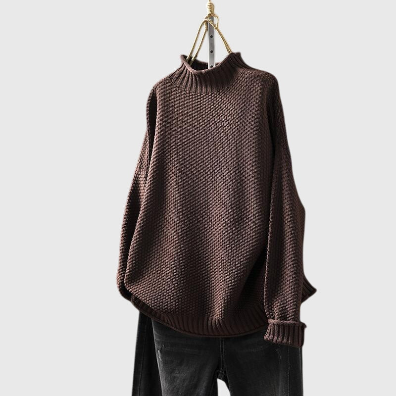 Amelia - Funnel Neck Knitted Jumper
