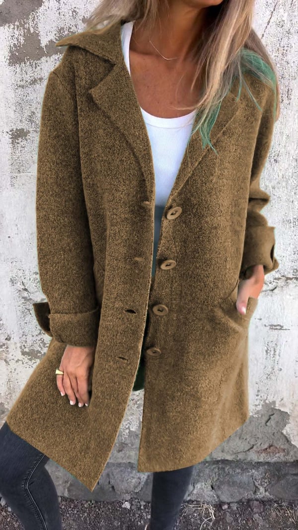 Camile - Casual Single Breasted Wool Coat