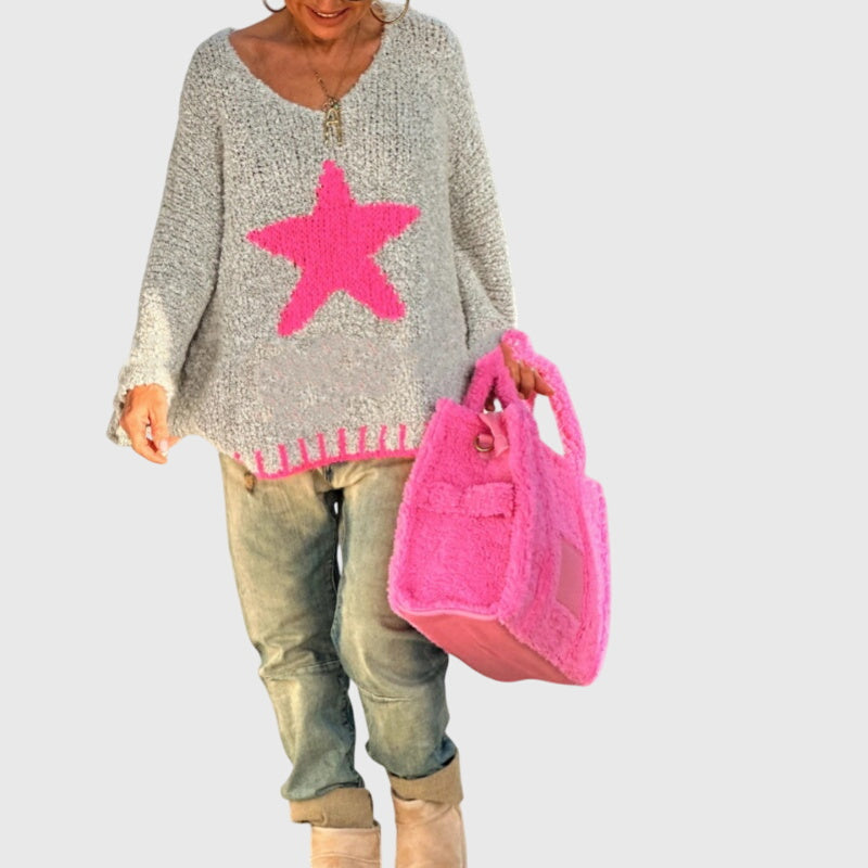 Aria - V-neck Knit Jumper