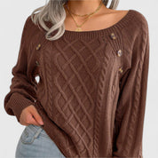 Malia - Knitted Sweater with Buttons