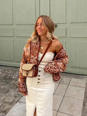 Sienna - Women's Spring Coat Patchwork Design