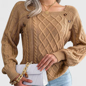 Malia - Knitted Sweater with Buttons