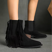 Tigra β Luxe Fringe Ankle Boots