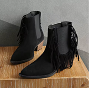 Tigra β Luxe Fringe Ankle Boots