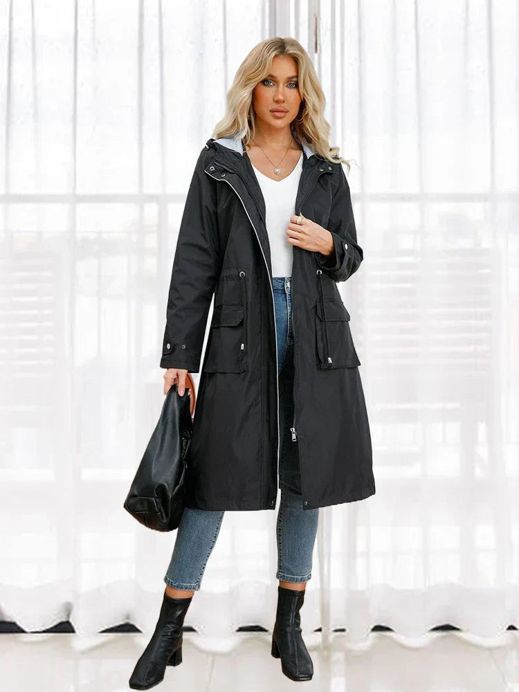 Chloe - Women's Water-Repellent Trench Coat