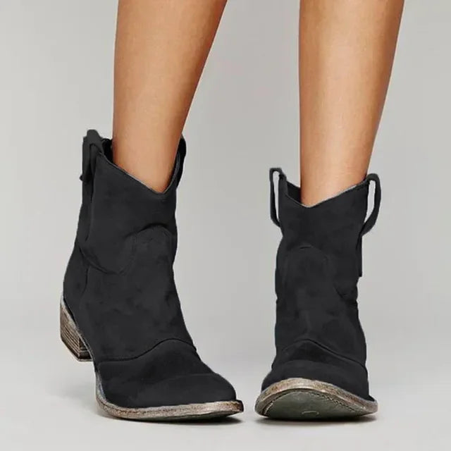 Phoebe - Vintage Cowboy Ankle Boots