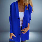 Luna - Single-Breasted Casual Hooded Jacket