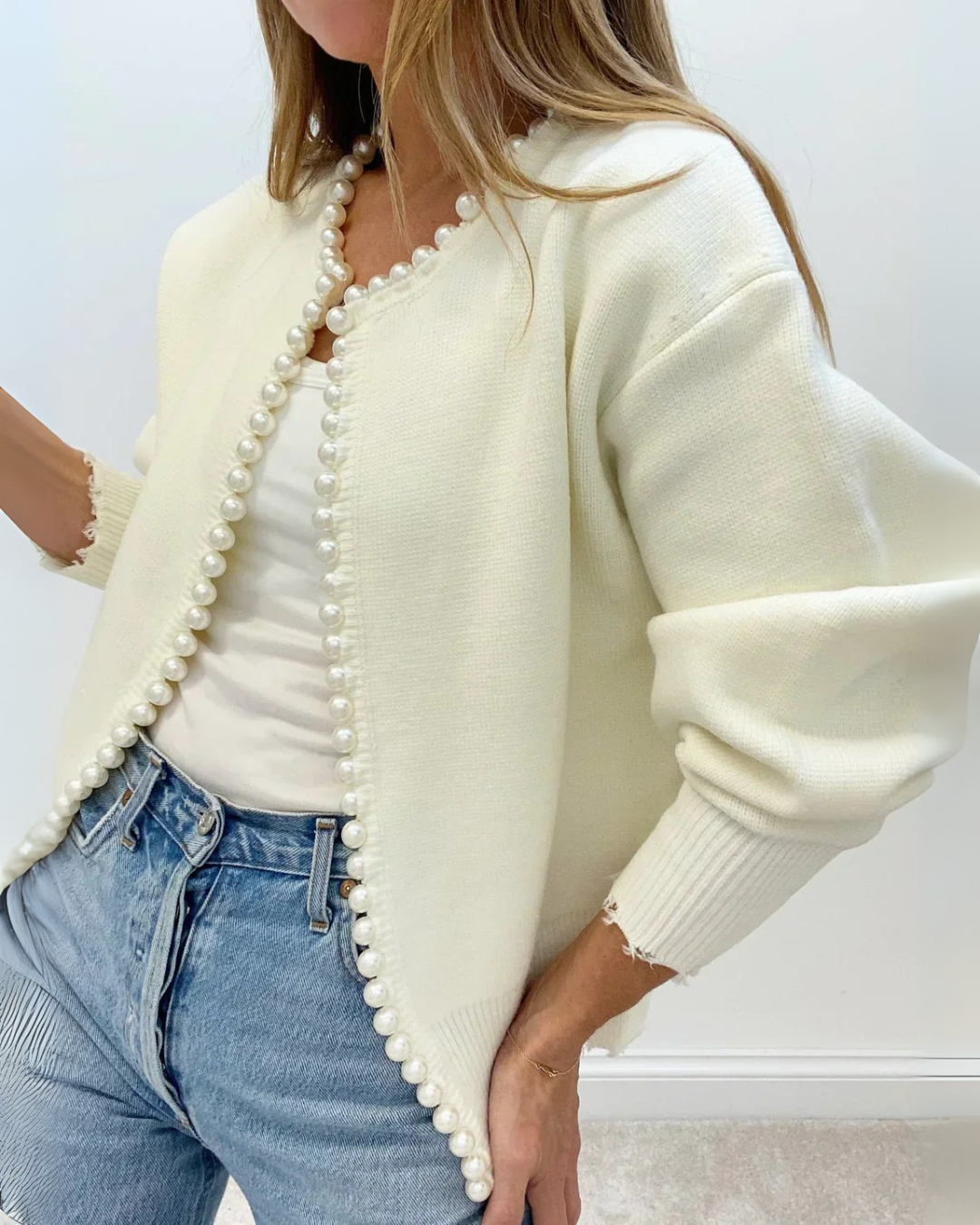 Kalina - Chic Pearl Cardigan