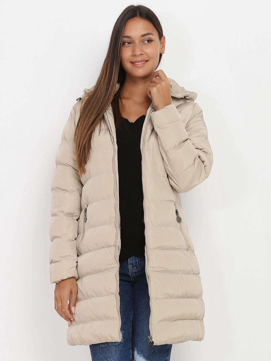Isabelle - Women's Padded Winter Coat with Hood