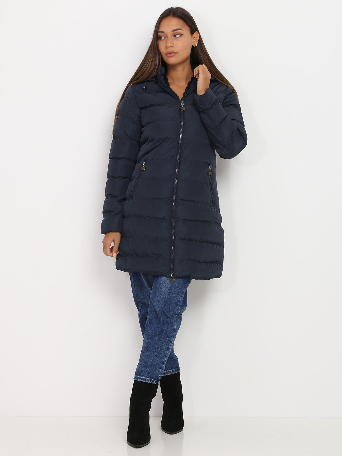 Isabelle - Women's Padded Winter Coat with Hood