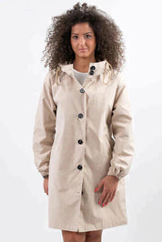 Evie - Women's Waterproof Jacket with Hood and Buttons