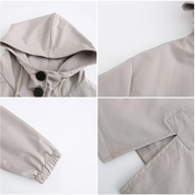 Evie - Women's Waterproof Jacket with Hood and Buttons