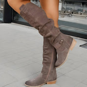 Sadie - Leather Knee Boots