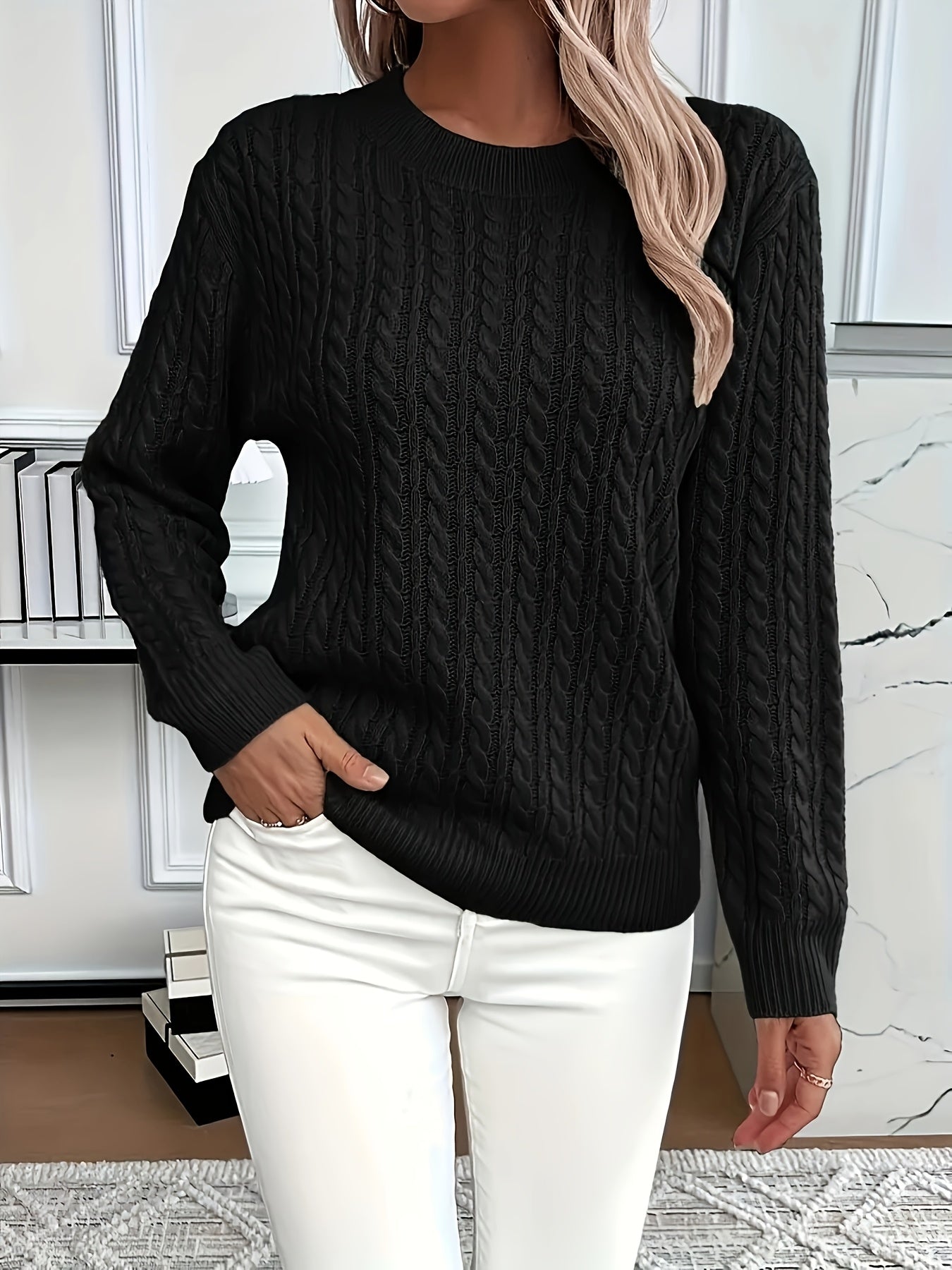 Antonella - Casual Loose-Fit Round Neck Sweater