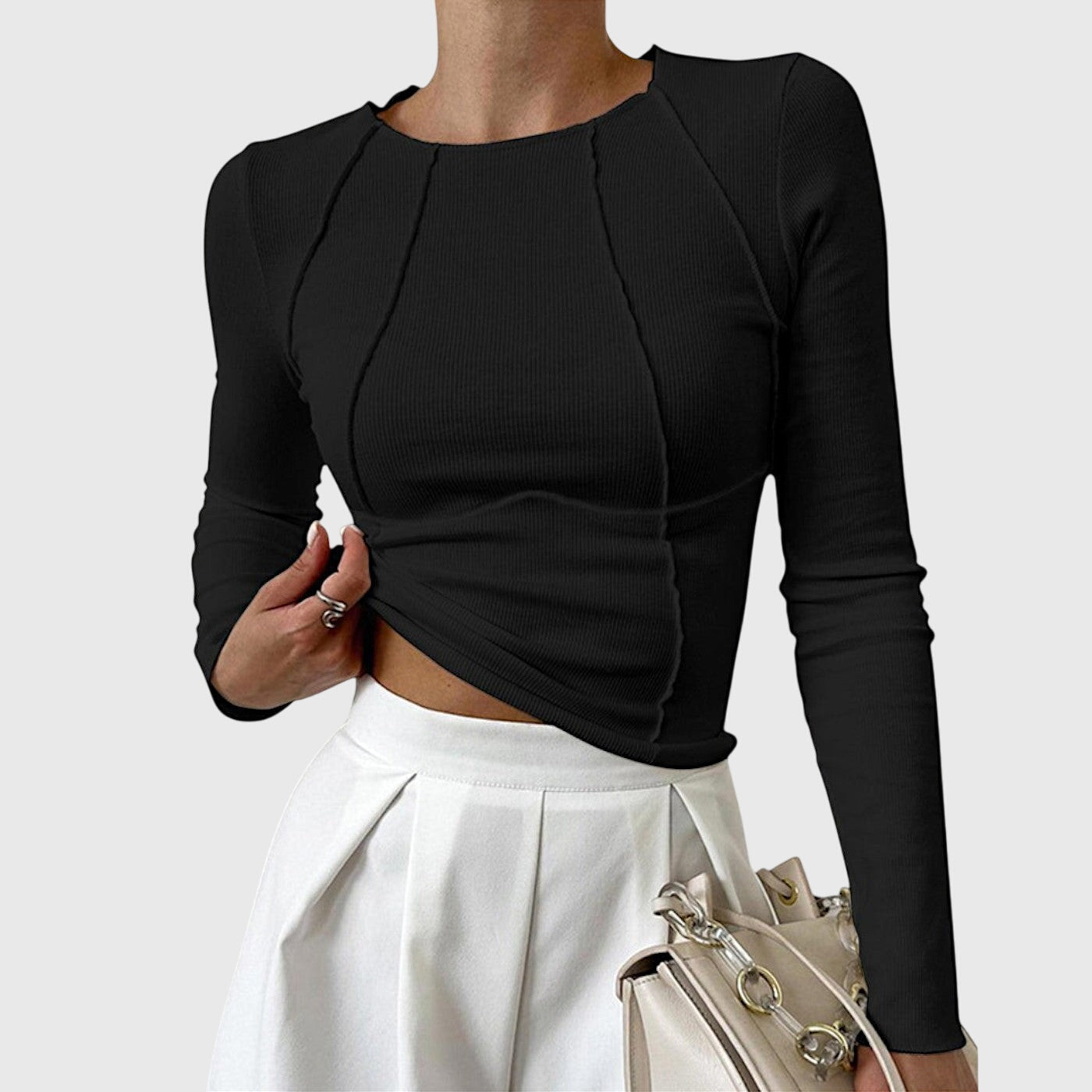 Andi - Ribbed Long-Sleeve Top