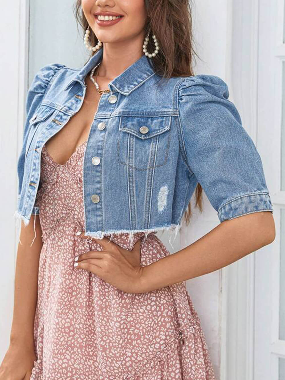 Yara - Ripped Denim Jacket