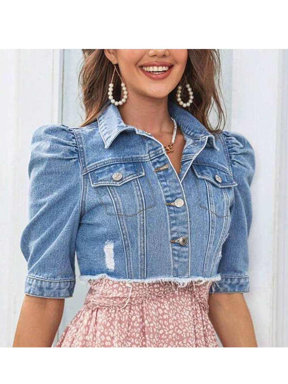 Yara - Ripped Denim Jacket