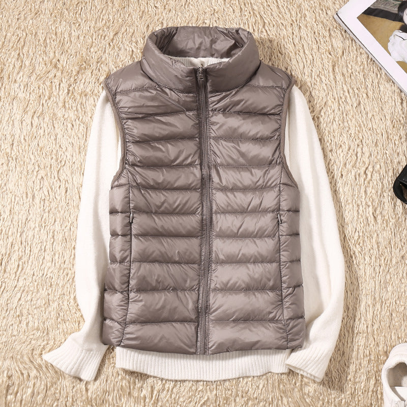 Kyra –  Ultralight White Duck Down Vest