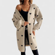 Julia - Cardigan with Heart Pattern