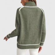 Christine - Luxurious Olive Green Knit Sweater