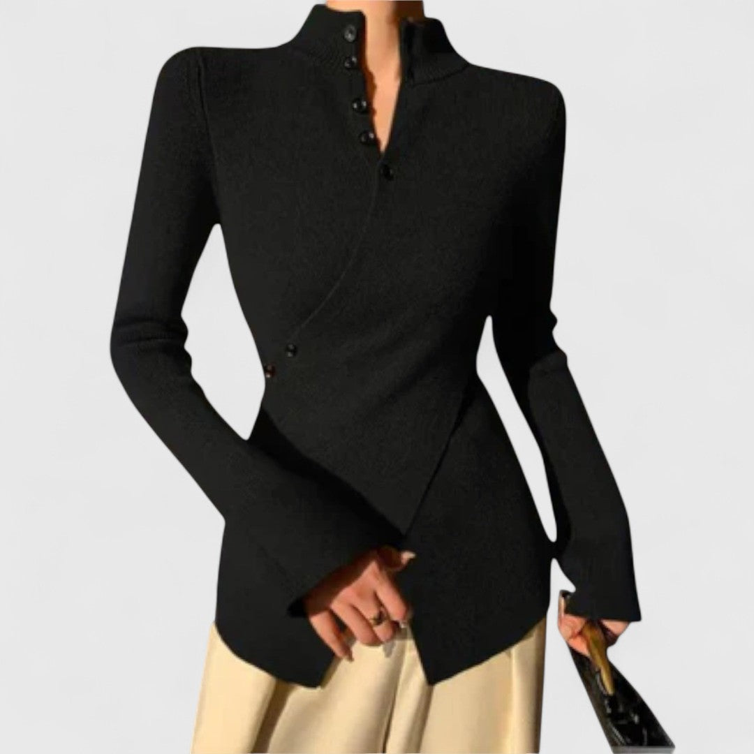 Michiko – Elegant Cotton Knit Sweater