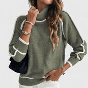 Christine - Luxurious Olive Green Knit Sweater