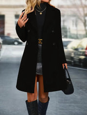 Marit - Winslet-Double-Breasted Trench Coat with Revers Collar