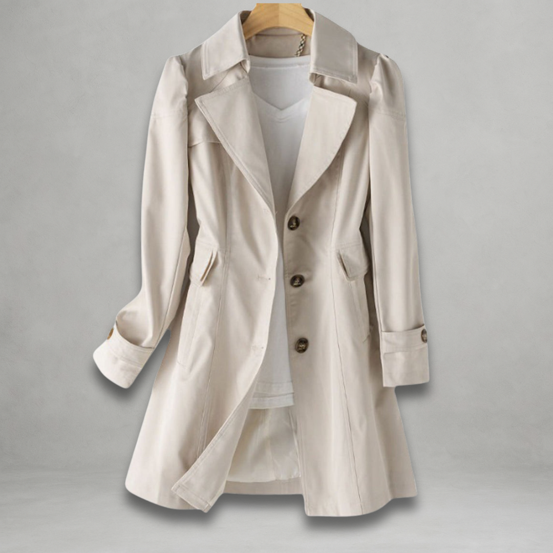 Roos - Stylish Longline Button-Down Coat