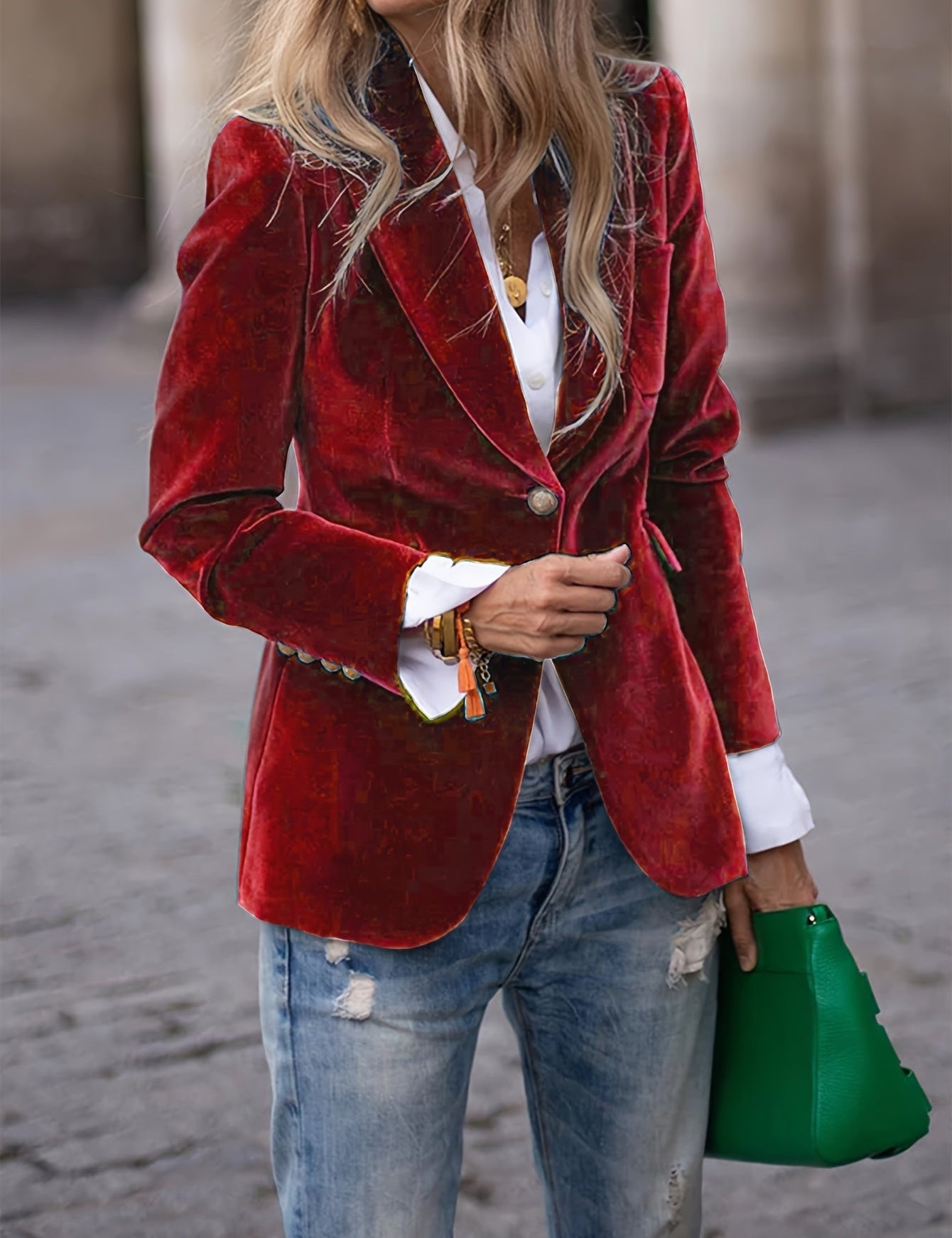 Elise - TAILORED VELVET BLAZER