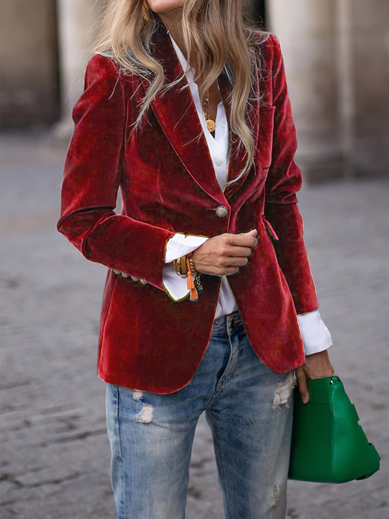Elise - TAILORED VELVET BLAZER