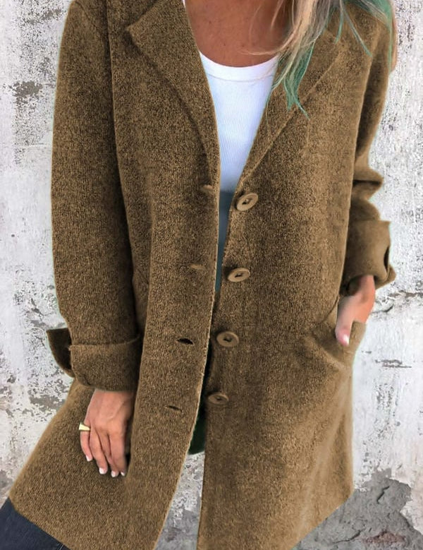 Camile - Casual Single Breasted Wool Coat
