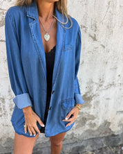 Nadine - Casual Denim Blazer