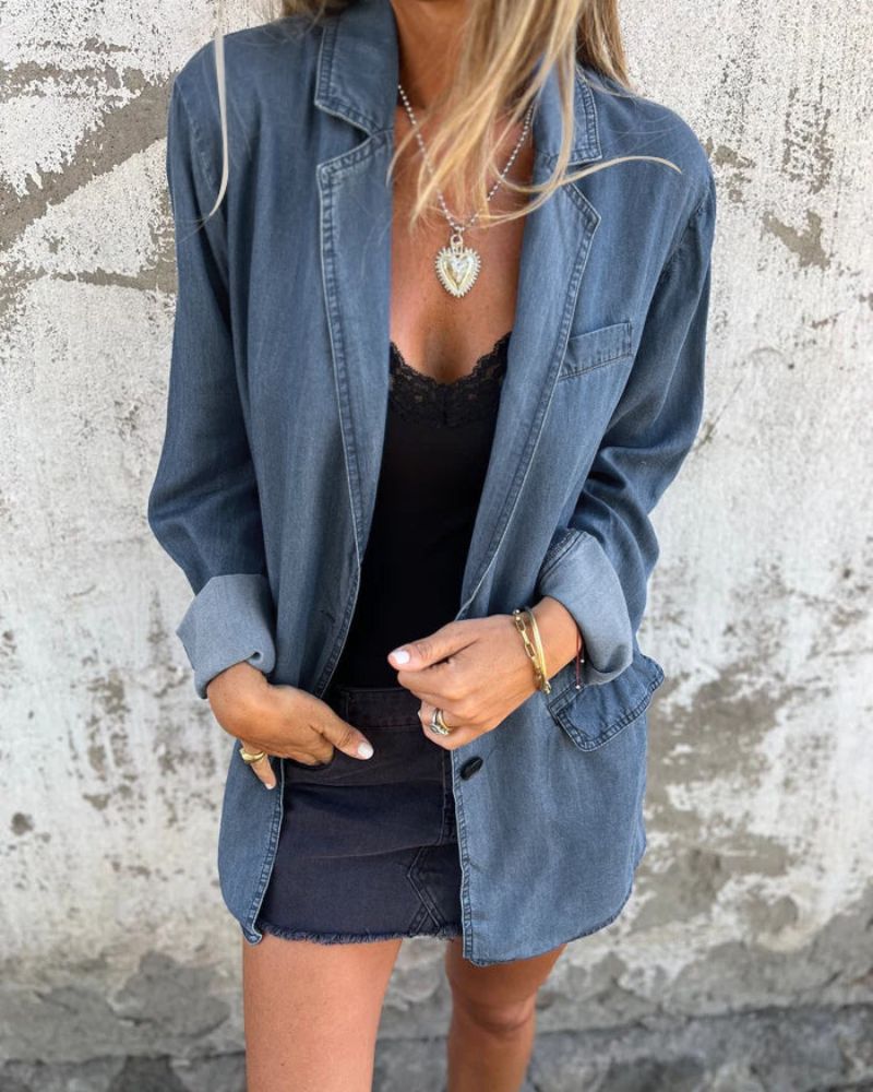 Nadine - Casual Denim Blazer