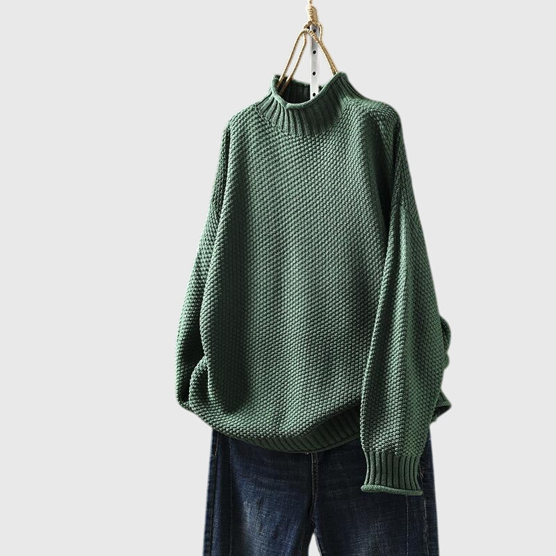 Amelia - Funnel Neck Knitted Jumper