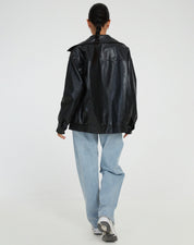 Charlotte - Women's Oversized Leather Jacket