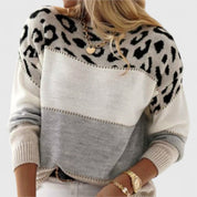 Cheyenne - Casual Sweater with Leopard Design