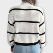 Chavala - Turtleneck Sweater with Stripes