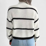 Chavala - Turtleneck Sweater with Stripes