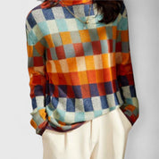 Erika - Patchwork Turtleneck Sweater