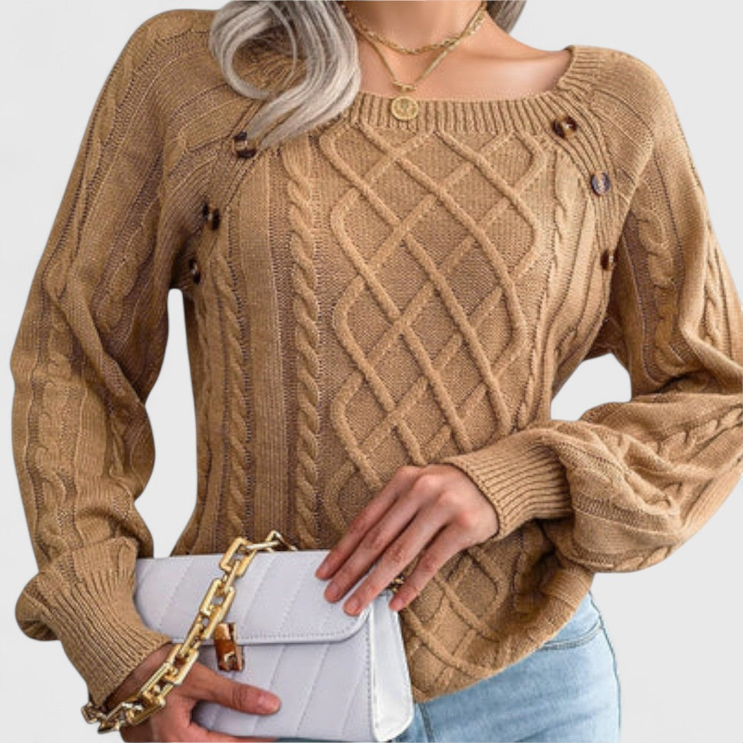 Malia - Knitted Sweater with Buttons