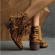 Tigra – Luxe Fringe Ankle Boots