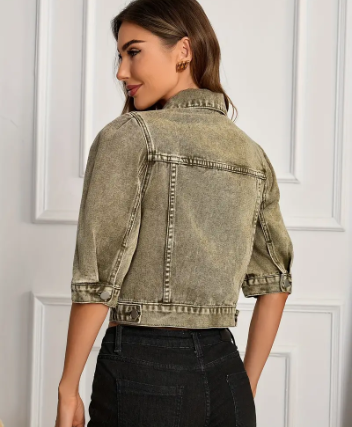 Elsie - Women's Denim Jacket Short