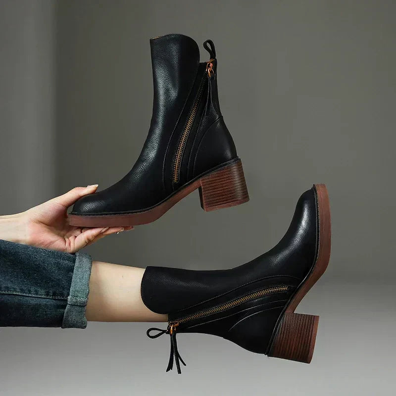 Serene - Chic Block Heel Ankle Boots