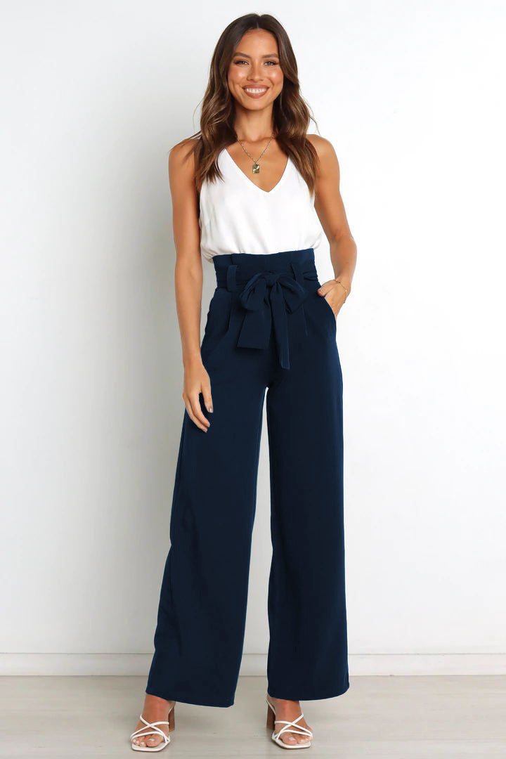 Layla - Women's Wide Leg Linen Trousers