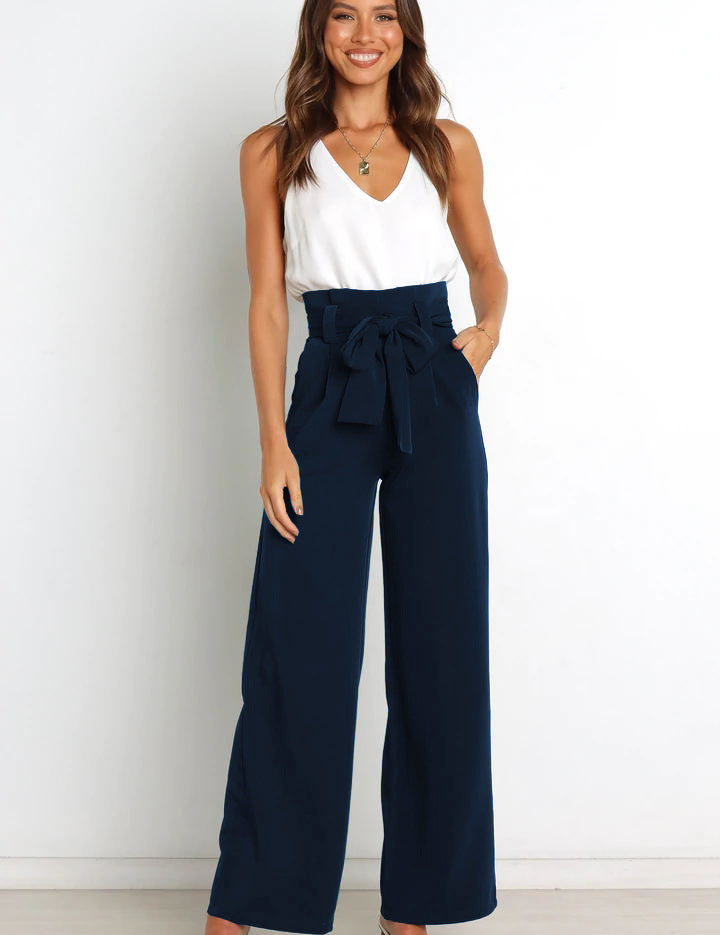 Layla - Women's Wide Leg Linen Trousers