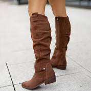 Sadie - Leather Knee Boots