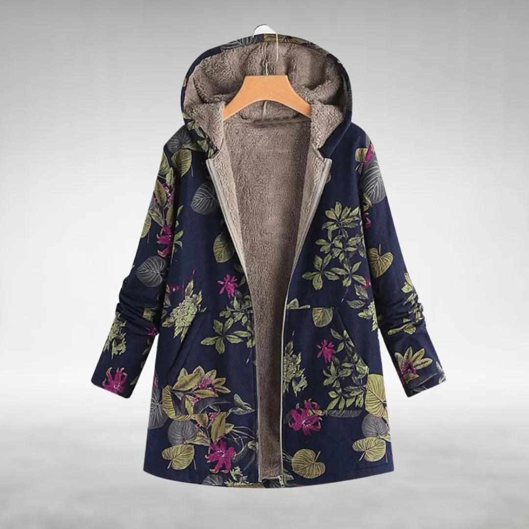 Mira - Stylish Floral Fleece Jacket